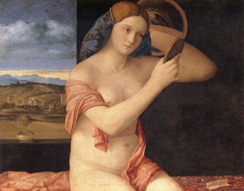 Giovanni Bellini Young woman at her toilet France oil painting art